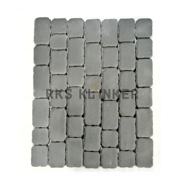 Тротуарная вибропрессованная плитка Ривьера,   Серый,   BRAER — фото 3